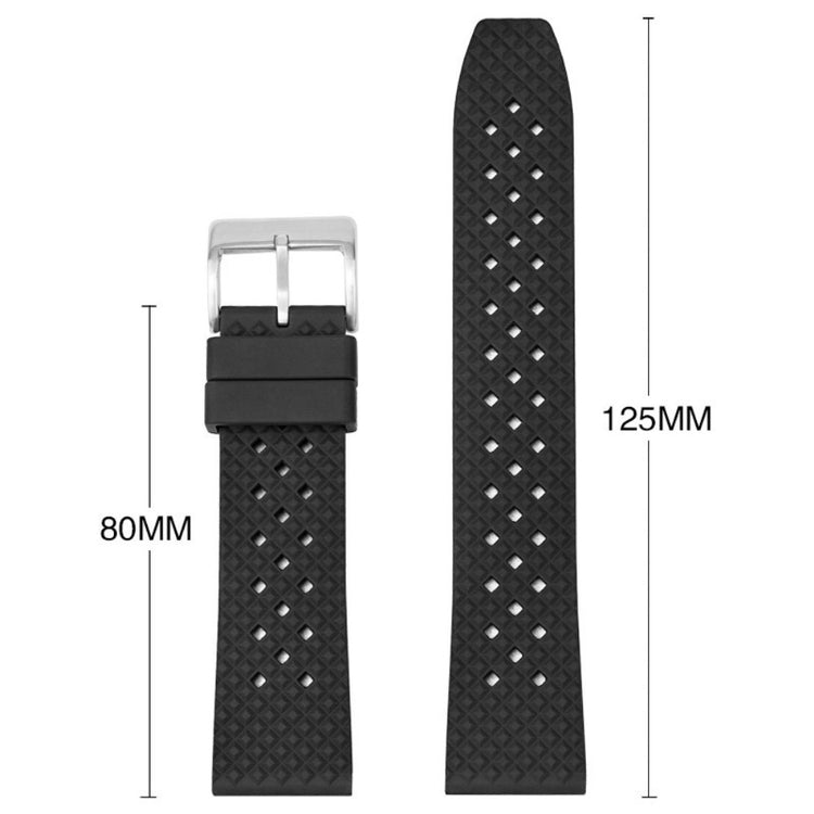 Garmin Venu 3S / Watch GT 4 41mm Replacement Wrist Band 18mm Fluorubber Watch Strap - Sapphire+Silver Buckle#serie_2