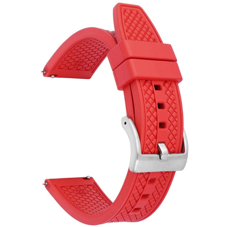 Huawei Watch GT 4 46mm / GT 4 Pro 22mm Replacement band Fluorubber Watch Strap - Red+Silver Buckle#serie_5