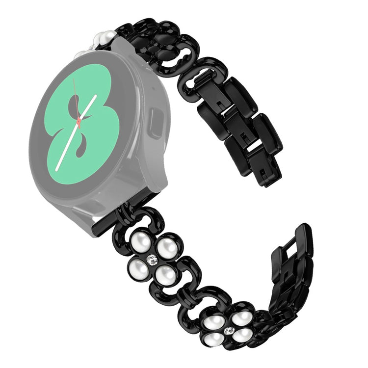 Samsung Galaxy Watch 42mm Stainless Steel band Four Leaf Clover Design Watch Strap - Black#serie_2