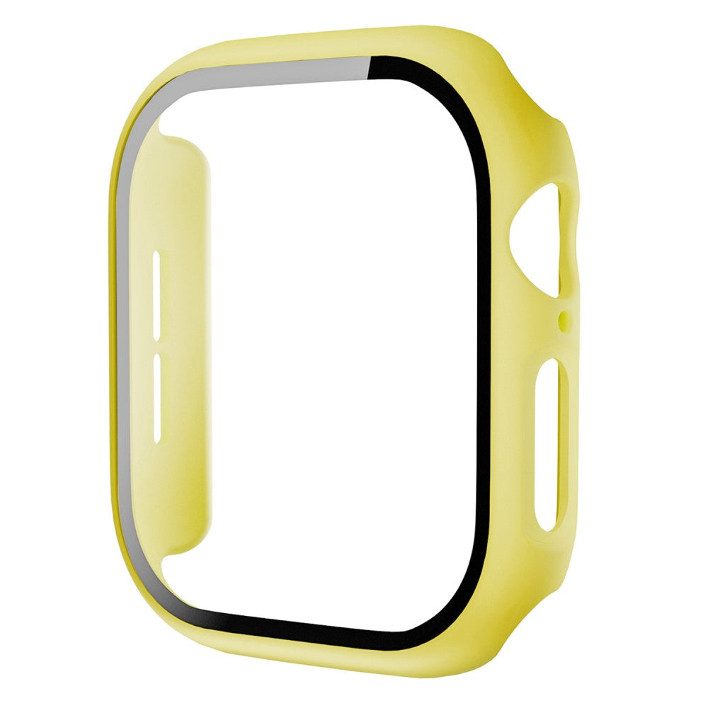 Apple Watch Series 10 46mm Protective Case All-Around Hard Bump Resistant Watch Cover with Tempered Glass Film - Yellow#serie_11