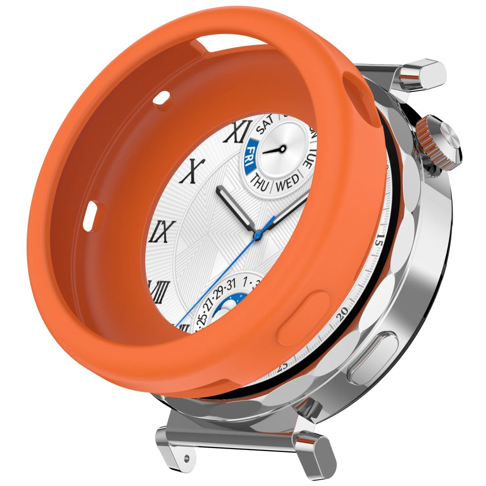 Huawei Watch GT 5 Pro 42mm Case Soft Silicone Protective Frame Cover - Orange#serie_1