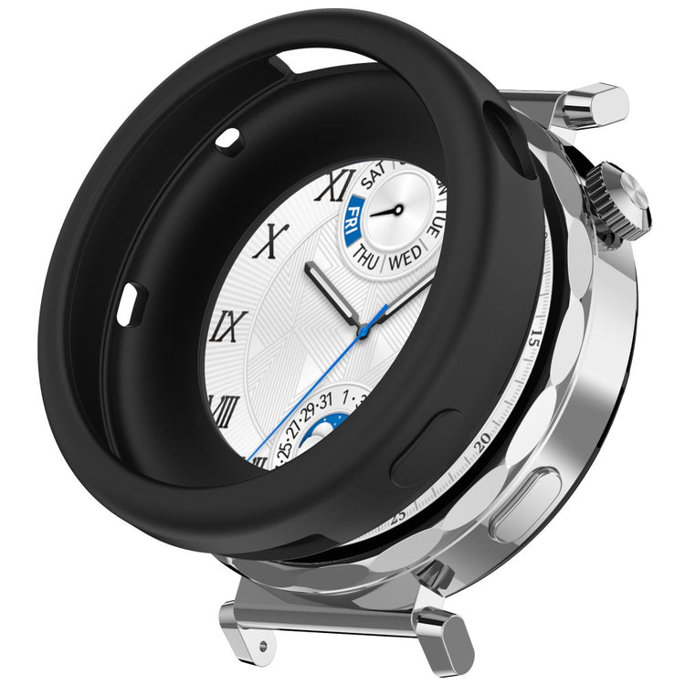 Huawei Watch GT 5 Pro 42mm Case Soft Silicone Protective Frame Cover - Black#serie_4