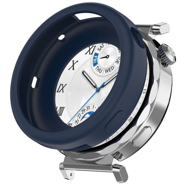 Huawei Watch GT 5 Pro 42mm Case Soft Silicone Protective Frame Cover - Dark Blue#serie_5