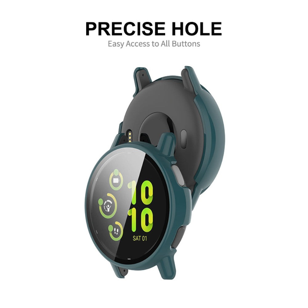 ENKAY Hat Prince GarminActive 5 Watch Case Frame Watch Cover with 9H Tempered Glass Film - Dark Green - Hvid#serie_6