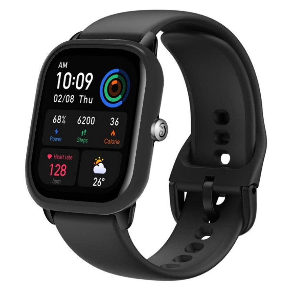 Beskyttende Silikone Bumper passer til Amazfit GTS 4 Mini - Sort#serie_1