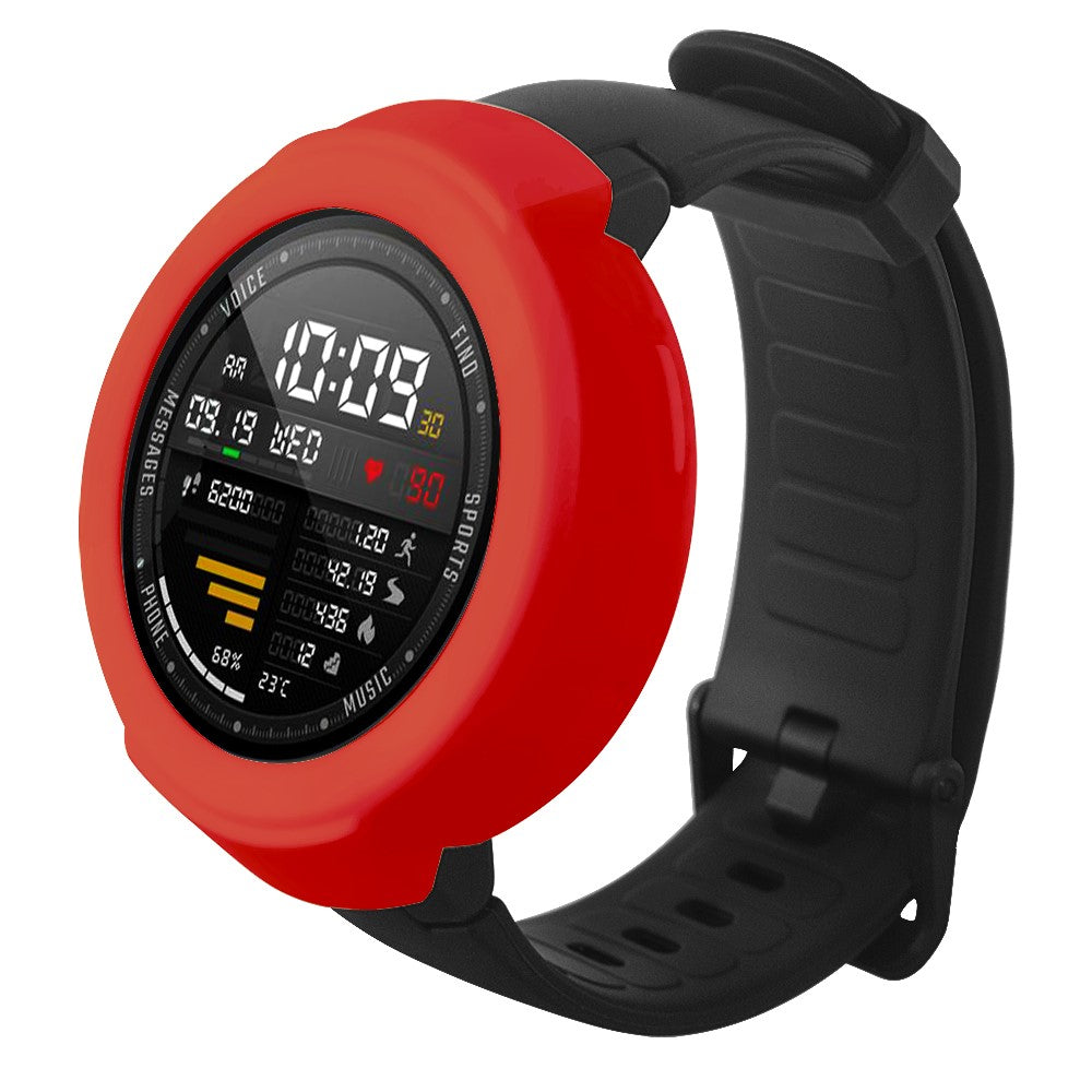 Beskyttende Silikone Universal Bumper passer til Amazfit Verge / Amazfit Verge Lite - Rød#serie_5