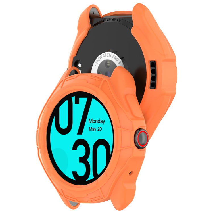 Fleksibel Silikone Bumper passer til TicWatch Pro 5 - Orange#serie_2