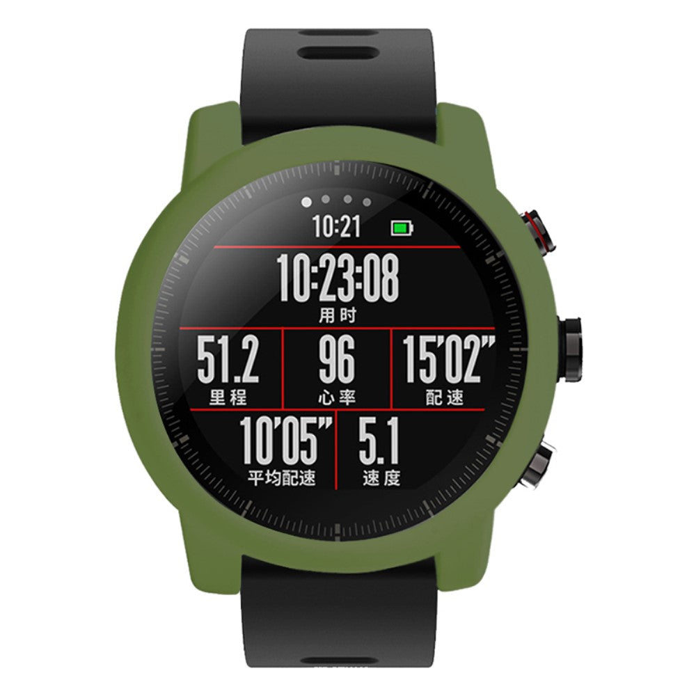 Beskyttende Silikone Bumper passer til Amazfit Stratos 2 \ 2s - Grøn#serie_6