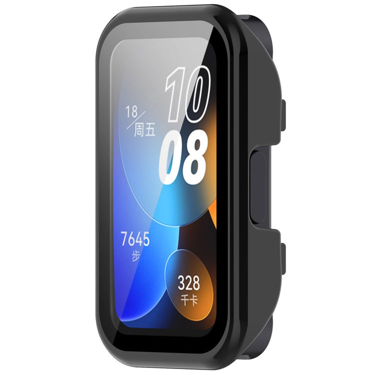 Super Good Huawei Band 8 / Huawei Band 9 Universel Cover with Screen Protector in Glass - Black#serie_1