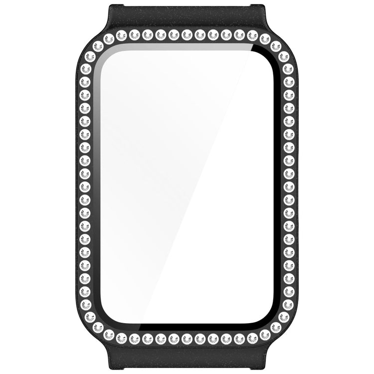 Mega Fashionable Samsung Galaxy Fit 3 Cover with Screen Protector in Rhinestone and Glass - Black#serie_1