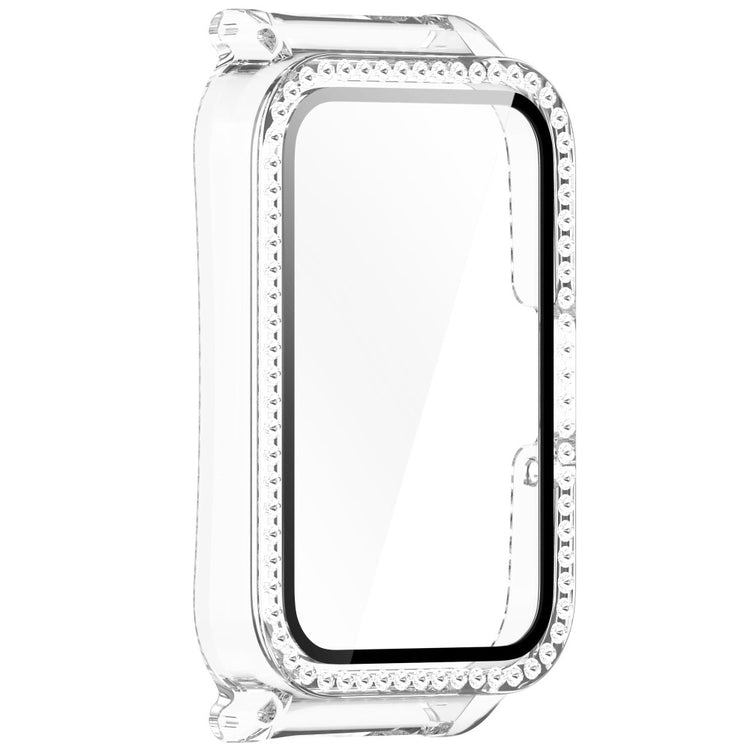 Mega Fashionable Samsung Galaxy Fit 3 Cover with Screen Protector in Rhinestone and Glass - White#serie_5