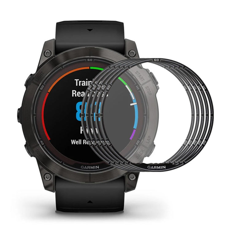 5stk Silikone 3D Kurvet Skærmbeskytter passer til Garmin Fenix 7X Pro - Gennemsigtig#serie_413