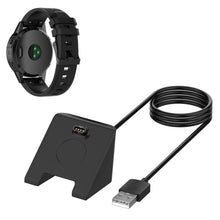 Metal Og Silikone USB Ladestation passer til Garmin Smartwatch - Sort#serie_3