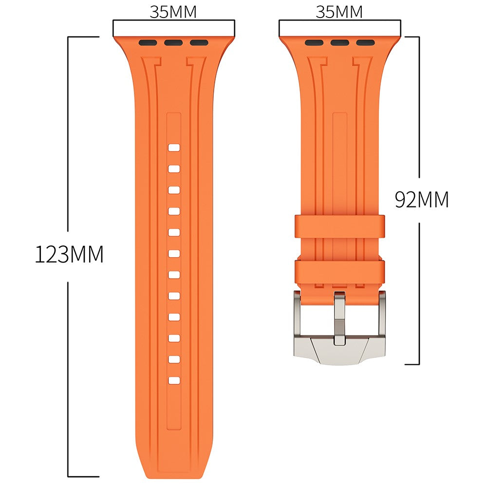 Klassisk Silikone Universal Rem passer til Apple Smartwatch - Orange#serie_1