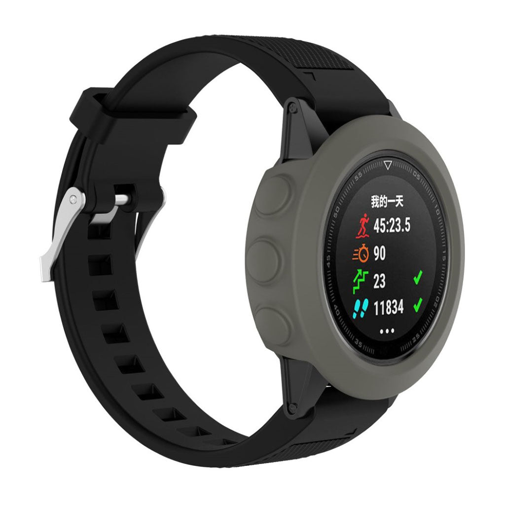 Meget Fed Garmin Fenix 5X / Garmin Tactix Charlie Silikone Cover - Sølv#serie_6