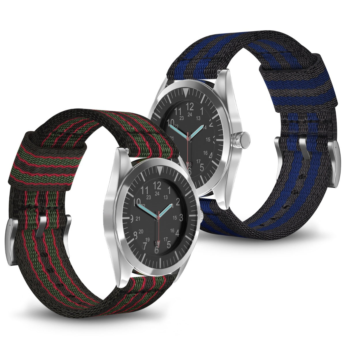 Vildt Kønt Nylon Rem passer til 18mm - Blå#serie_bfwu101p