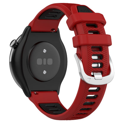 22mm Universal dual color cross strip silicone strap - Red / Black#serie_6