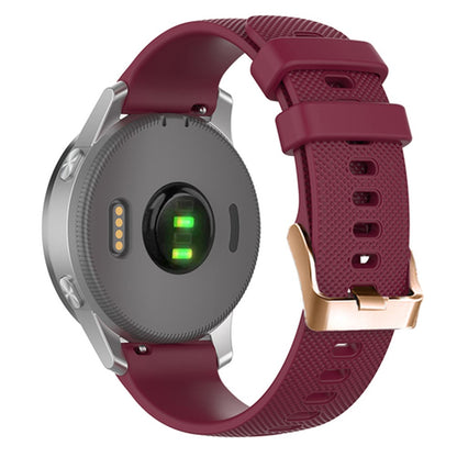 18mm Universal texture pattern silicone strap - Wine Red#serie_6