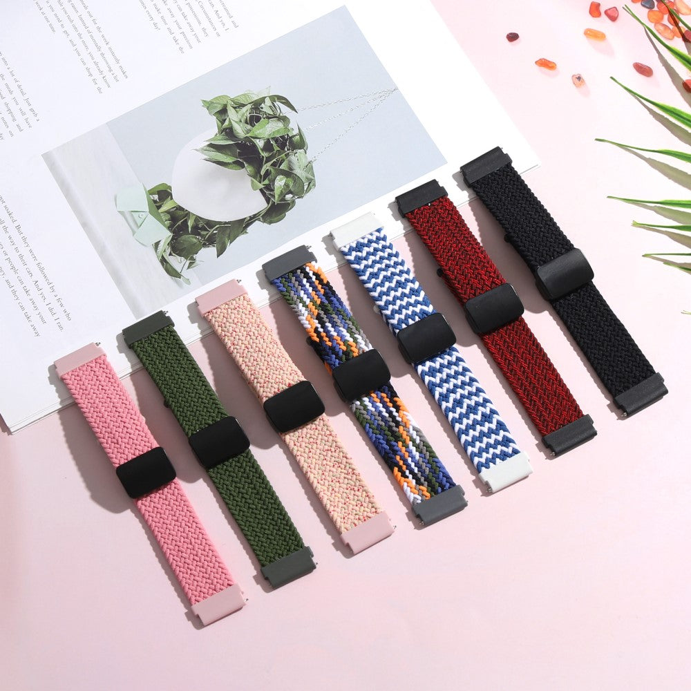 Stilren Nylon Universal Rem passer til Smartwatch - Pink#serie_3