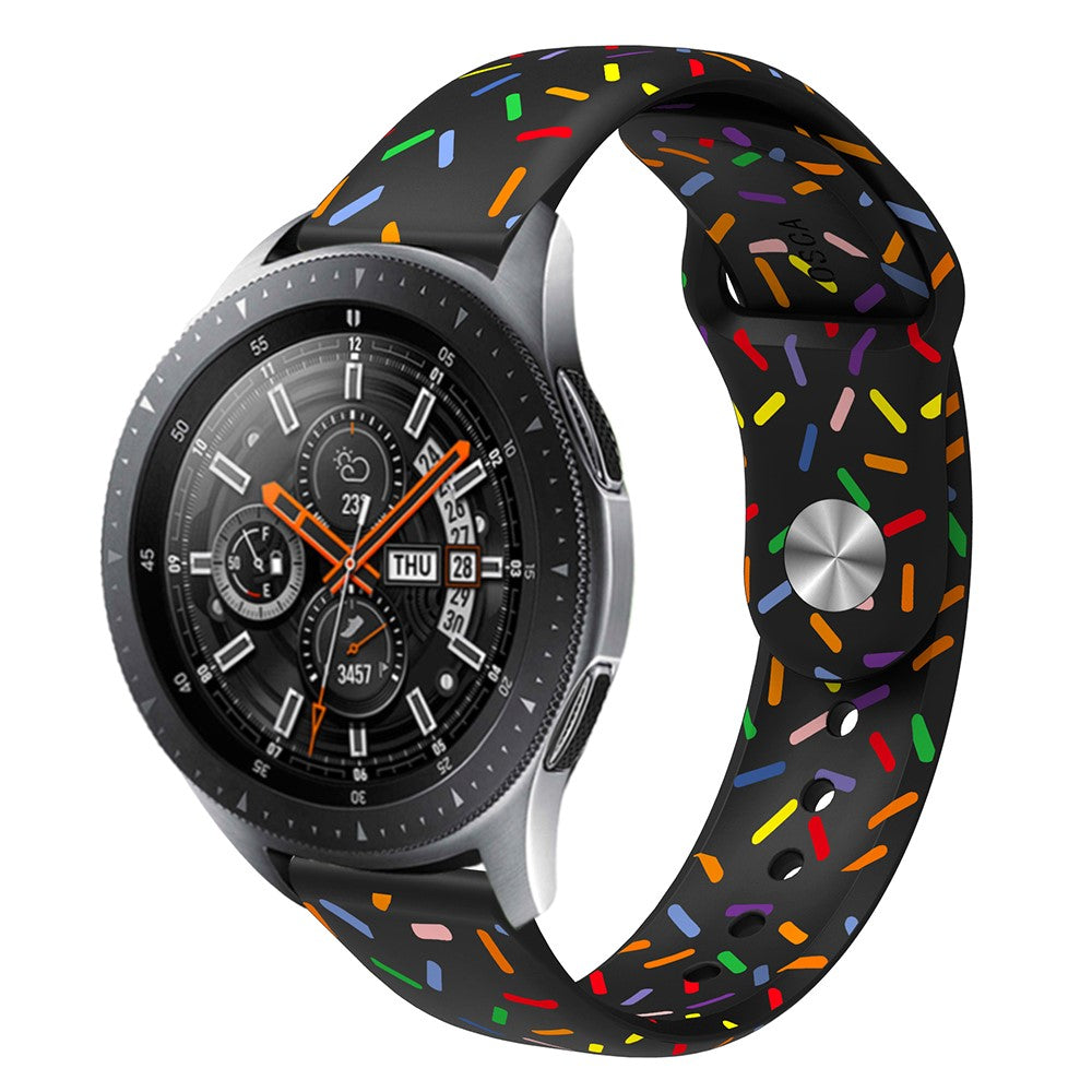 Helt Vildt Flot Silikone Universal Rem passer til Smartwatch - Sort#serie_5