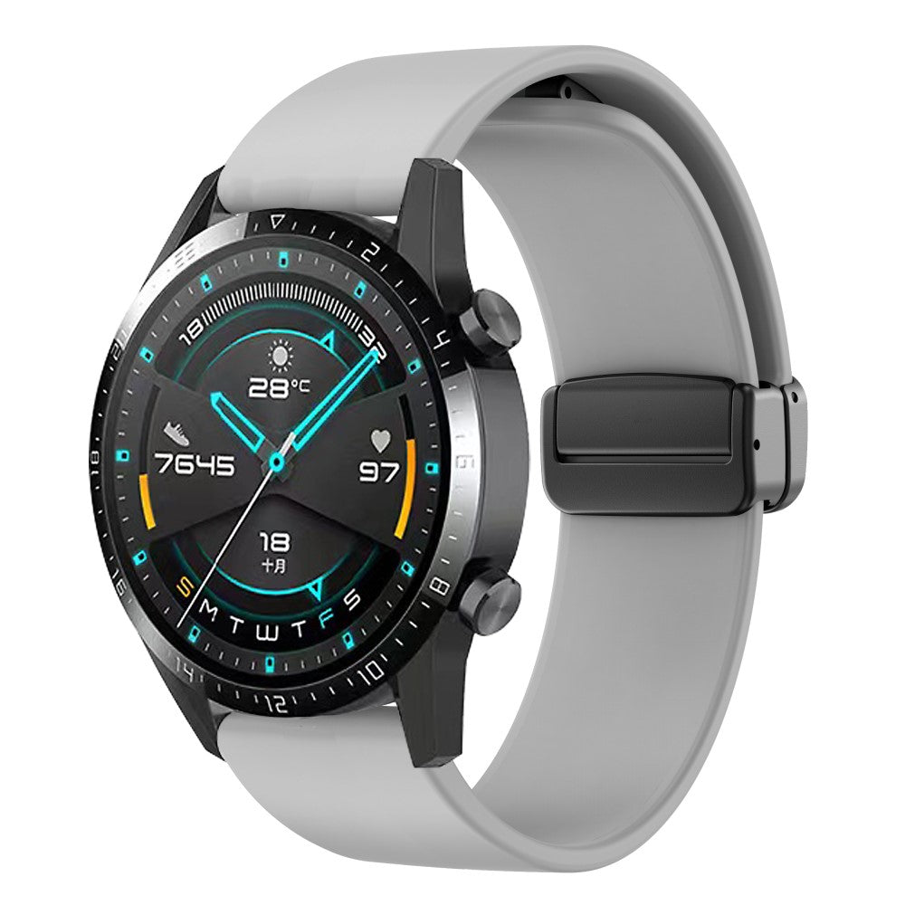 Mega Sejt Silikone Universal Rem passer til Smartwatch - Sølv#serie_9