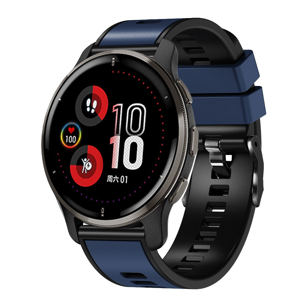 Glimrende Silikone Universal Rem passer til Smartwatch - Blå#serie_1