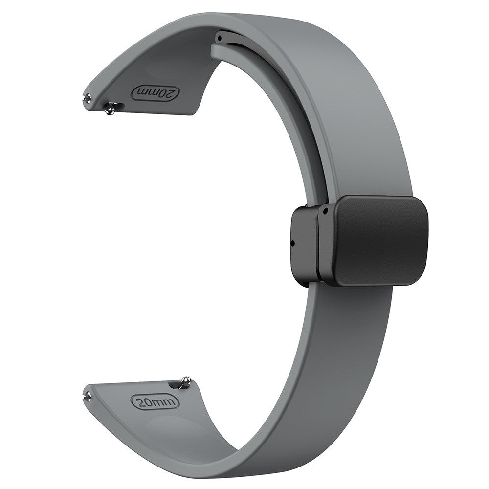 22mm Universal silicone sport strap with black magnetic buckle - Space Grey#serie_10