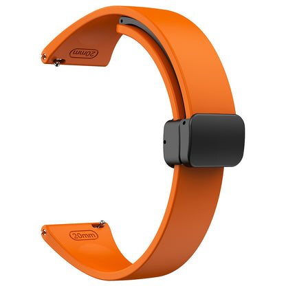 22mm Universal silicone sport strap with black magnetic buckle - Orange#serie_3