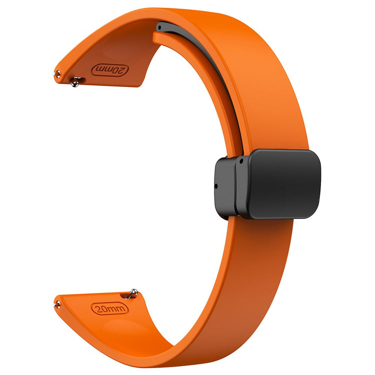 Slidstærk Metal Og Silikone Universal Rem passer til Smartwatch - Orange#serie_3