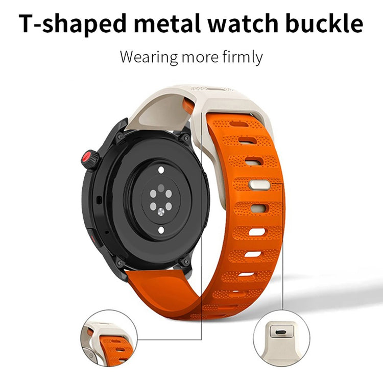 Cool Silikone Universal Rem passer til Smartwatch - Orange#serie_4