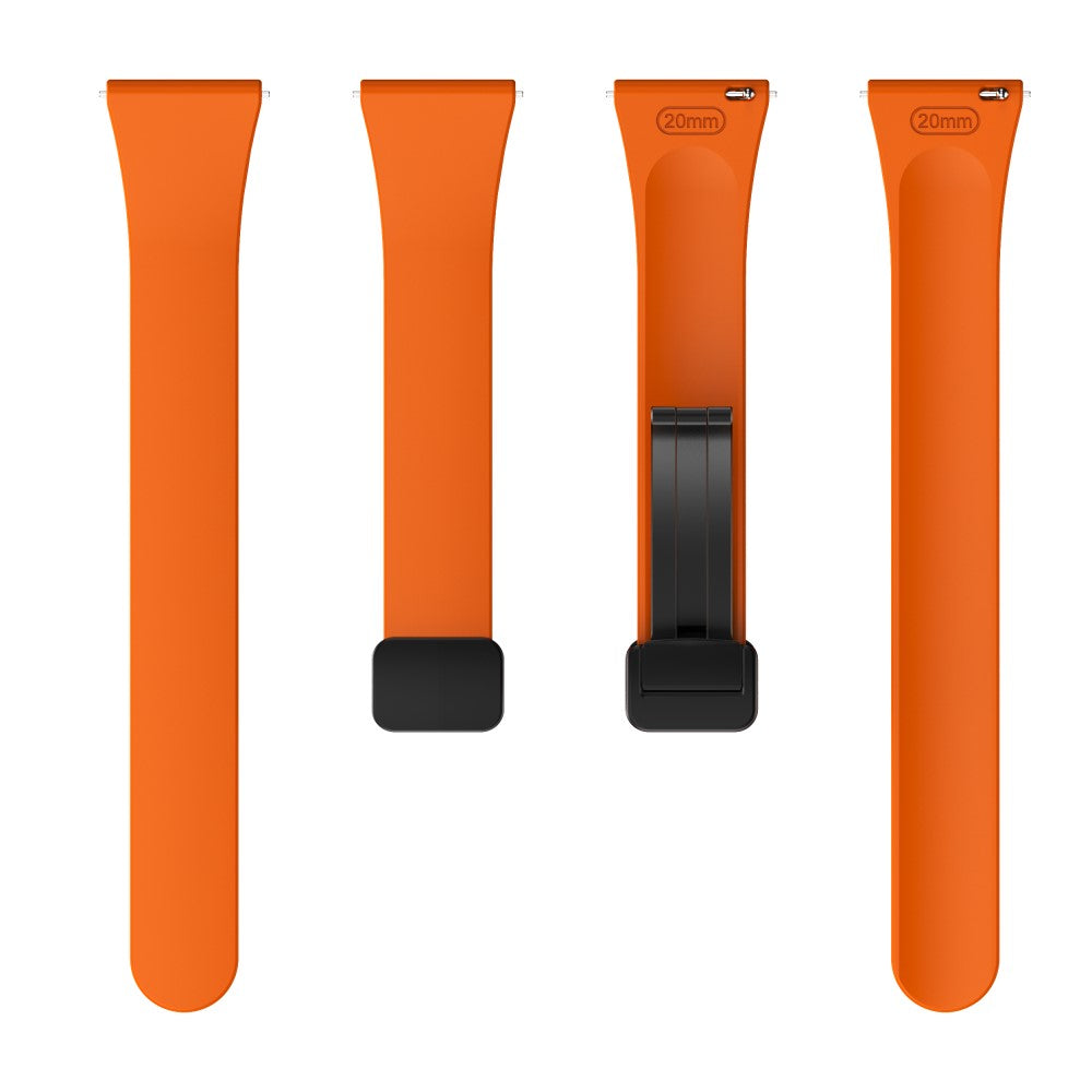 Smuk Metal Og Silikone Universal Rem passer til Smartwatch - Orange#serie_3