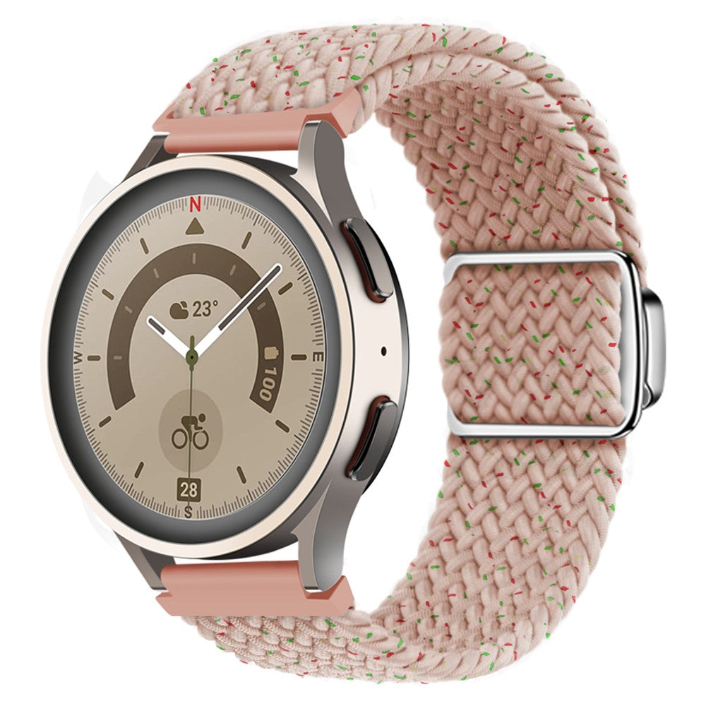 Vildt Smuk Metal Og Nylon Universal Rem passer til Smartwatch - Pink#serie_12