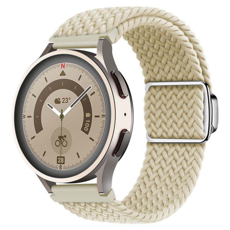 Vildt Smuk Metal Og Nylon Universal Rem passer til Smartwatch - Hvid#serie_13