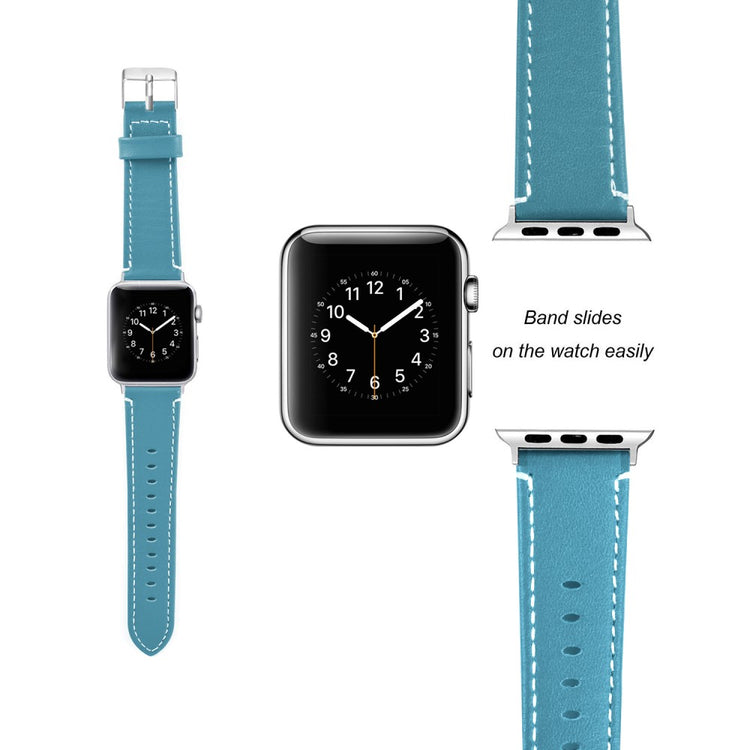 Ægte læder Cover passer til Apple Watch Ultra - Blå#serie_6
