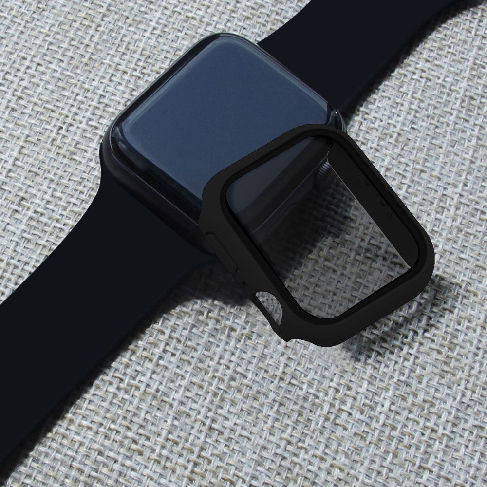 Meget Godt Cover med Skærmbeskytter i Plastik og Hærdet Glas passer til Apple Watch Ultra - Sort#serie_2