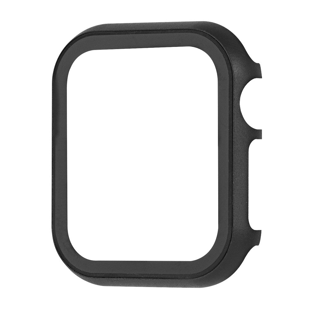 Meget Fed Universal Cover med Skærmbeskytter i Metal og Hærdet Glas passer til Apple Watch Series 8 (41mm) / Apple Watch Series 7 41mm - Sort#serie_1