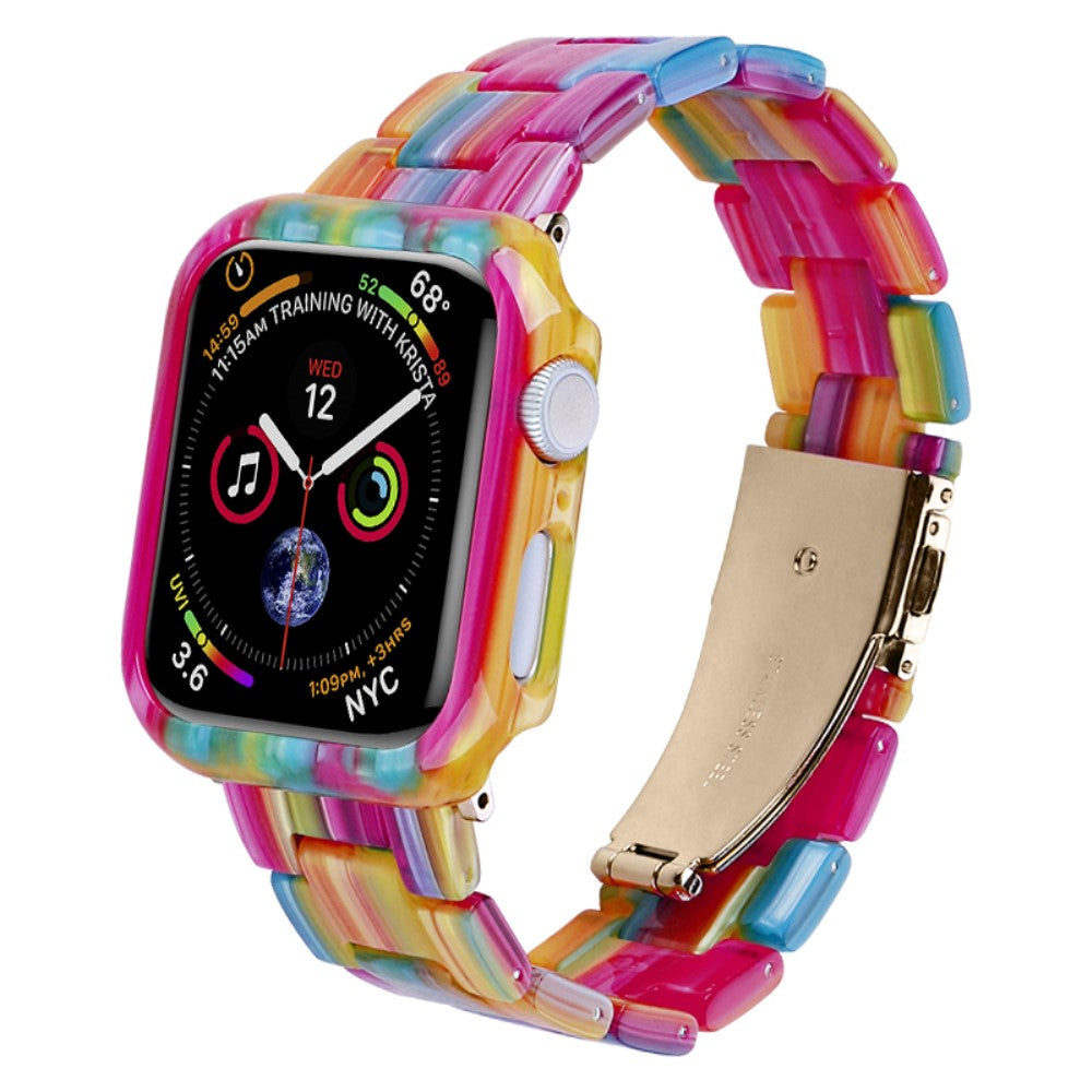 Metal Og Plastik Universal Rem passer til Apple Watch Series 8 (41mm) / Apple Watch Series 7 41mm - Flerfarvet#serie_1