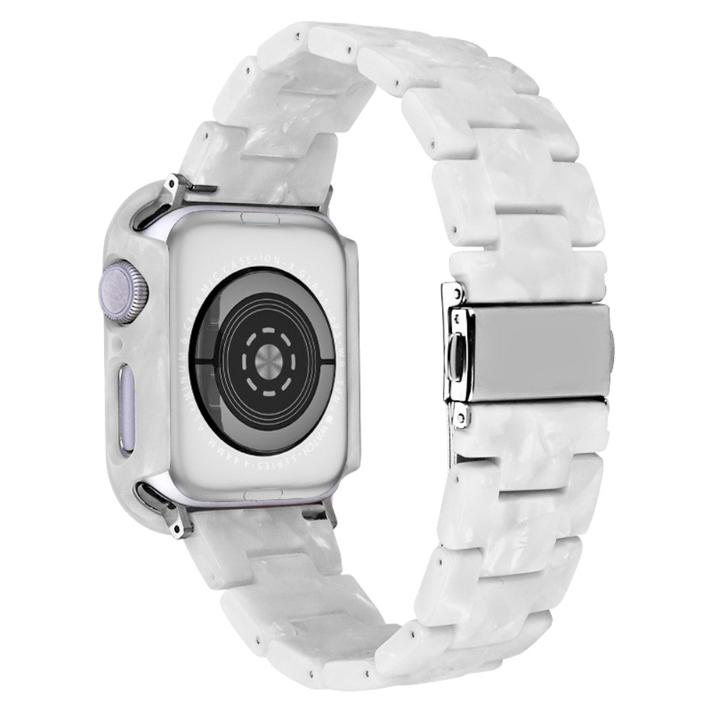 Metal Og Plastik Universal Rem passer til Apple Watch Series 8 (41mm) / Apple Watch Series 7 41mm - Hvid#serie_11