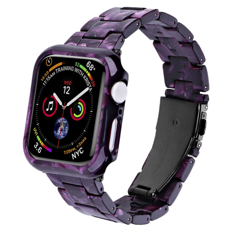 Metal Og Plastik Universal Rem passer til Apple Watch Series 8 (41mm) / Apple Watch Series 7 41mm - Lilla#serie_12