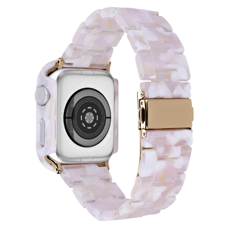 Metal Og Plastik Universal Rem passer til Apple Watch Series 8 (41mm) / Apple Watch Series 7 41mm - Pink#serie_3