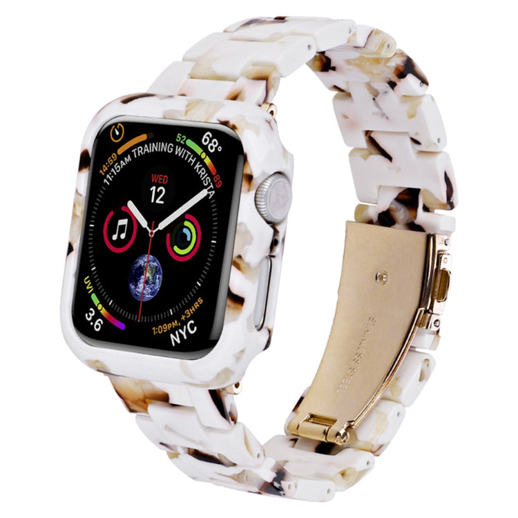 Metal Og Plastik Universal Rem passer til Apple Watch Series 8 (41mm) / Apple Watch Series 7 41mm - Hvid#serie_9