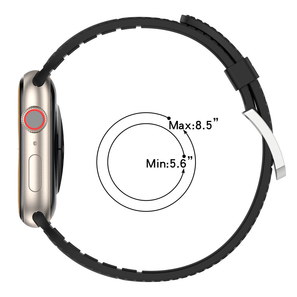 Meget Smuk Metal Og Silikone Universal Rem passer til Apple Smartwatch - Blå#serie_1