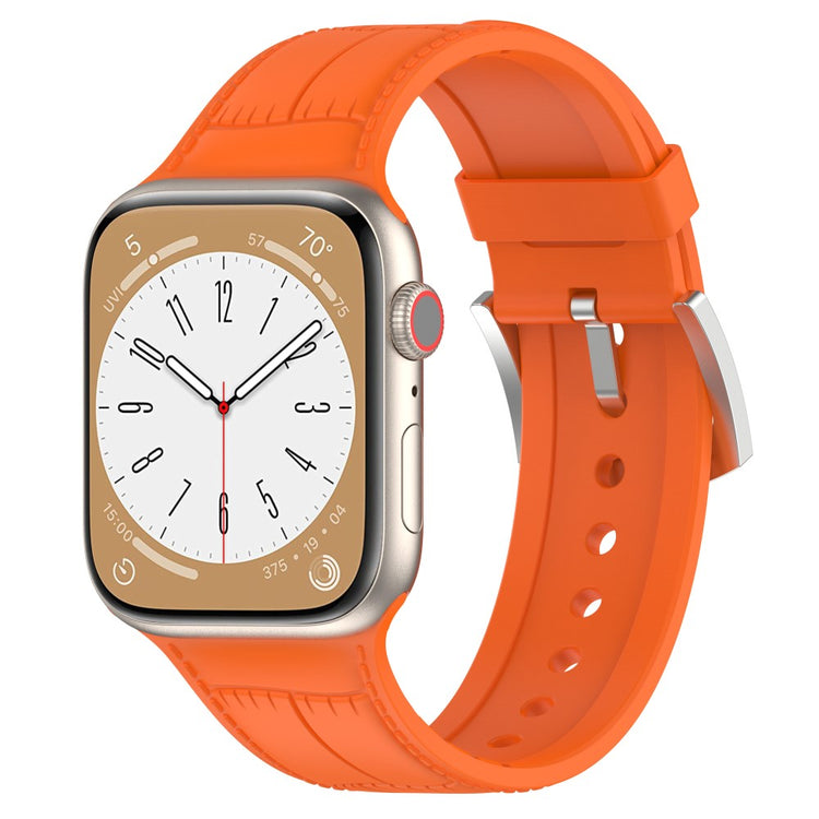 Meget Smuk Metal Og Silikone Universal Rem passer til Apple Smartwatch - Orange#serie_8