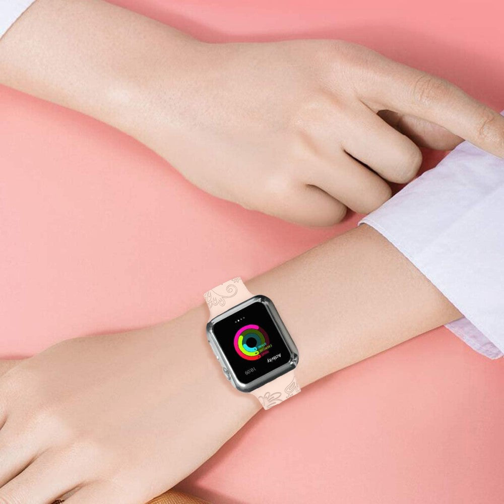 Helt Vildt Pænt Silikone Universal Rem passer til Apple Smartwatch - Pink#serie_1