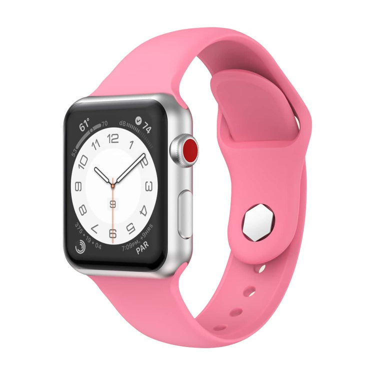 Kønt Silikone Universal Rem passer til Apple Smartwatch - Pink#serie_4