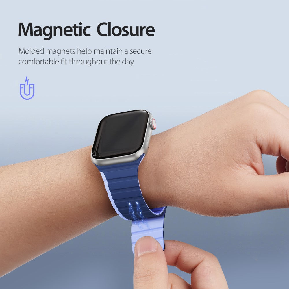 Mega Flot Silikone Universal Rem passer til Apple Smartwatch - Blå#serie_2