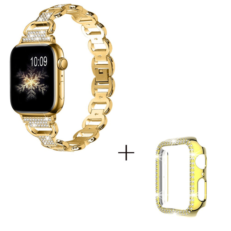 Metal Cover passer til Apple Watch Series 8 (45mm) / Apple Watch Series 7 45mm - Guld#serie_1