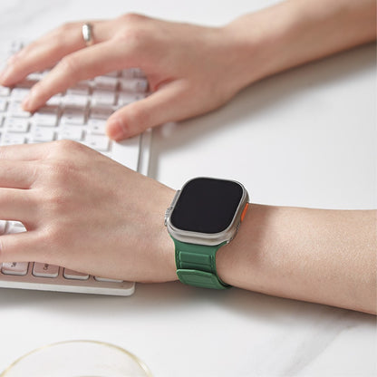 Super Sejt Silikone Universal Rem passer til Apple Smartwatch - Grøn#serie_2