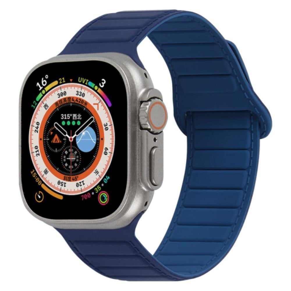 Super Sejt Silikone Universal Rem passer til Apple Smartwatch - Blå#serie_3
