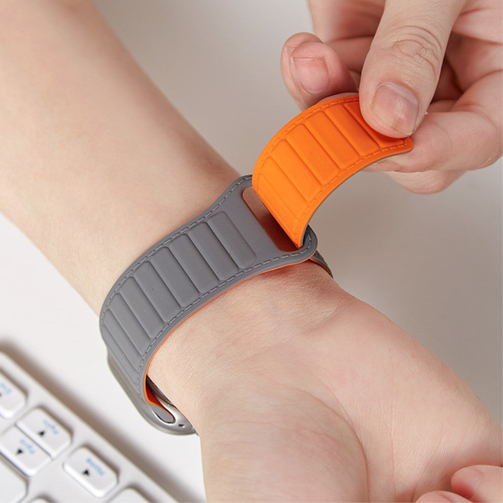 Super Sejt Silikone Universal Rem passer til Apple Smartwatch - Blå#serie_3